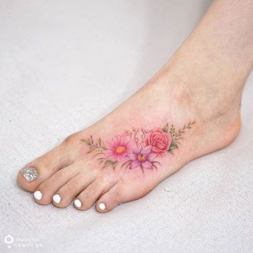 10. Blumenstrauß-Tattoo