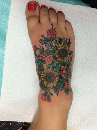 24. Sonnenblumen-Tattoo