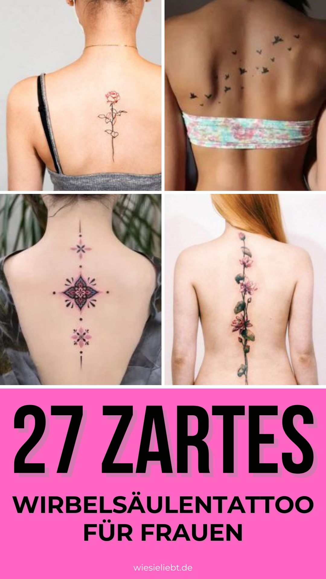 27 Zartes Wirbelsäulentattoo für Frauen