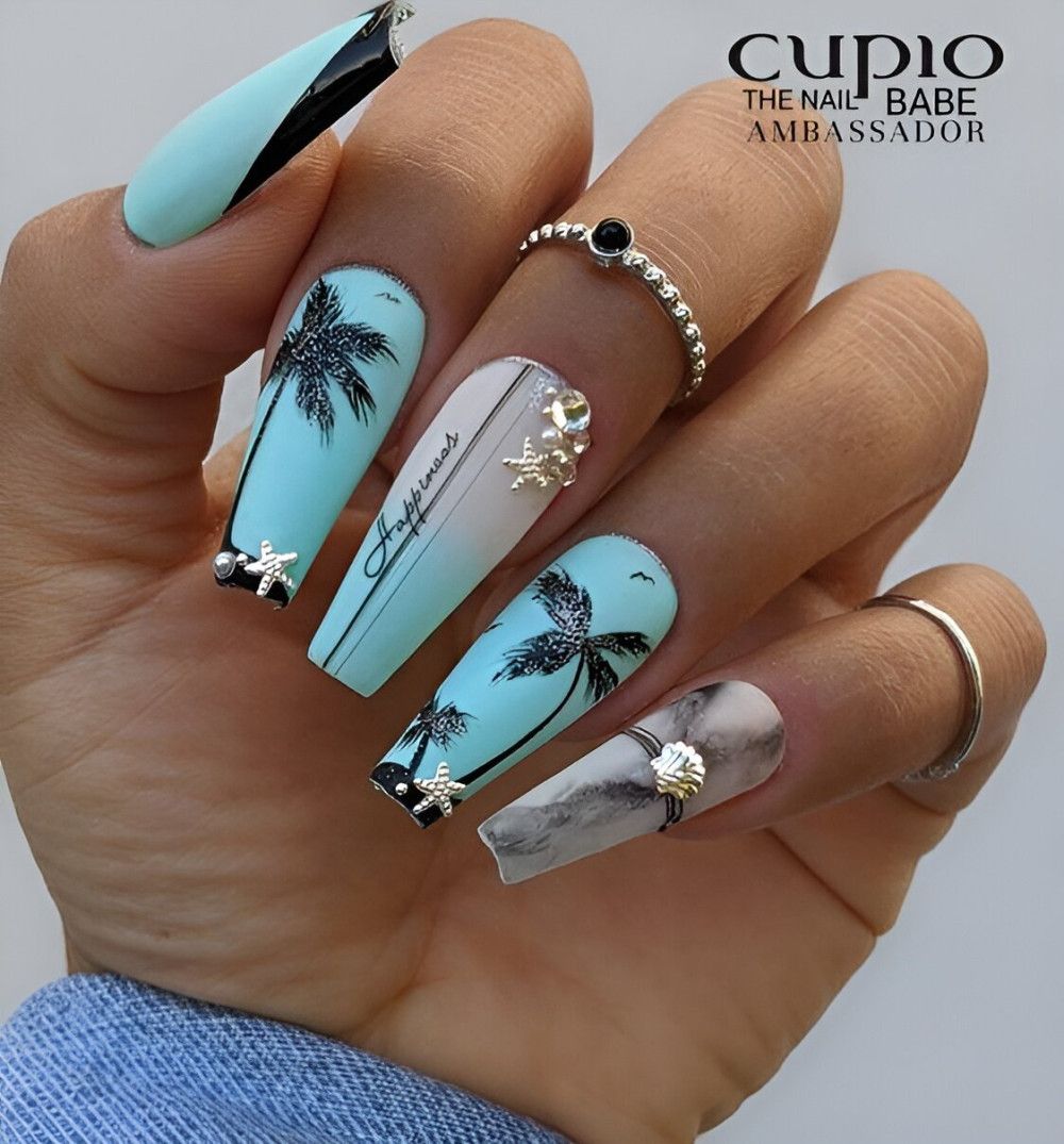 40+ Nailart-Ideen für den Urlaub Perfekt für einen Sommerurlaub am Strand