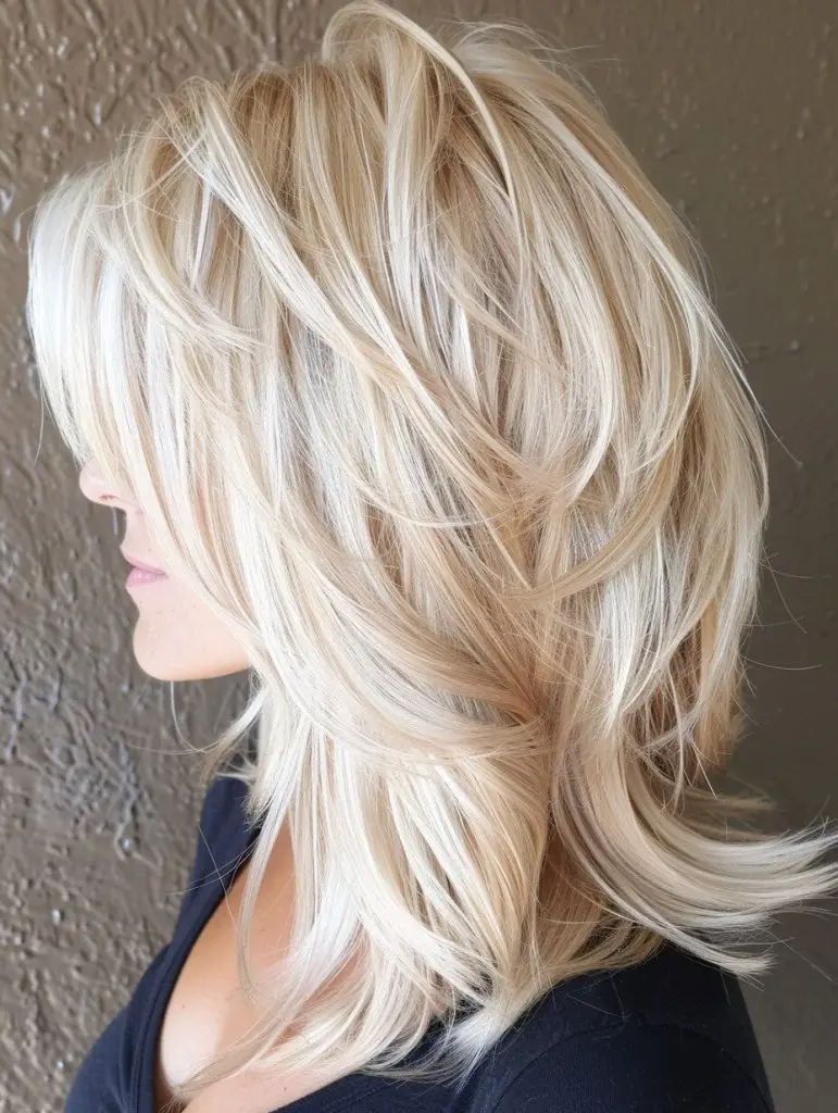 Layered Blonde Shag