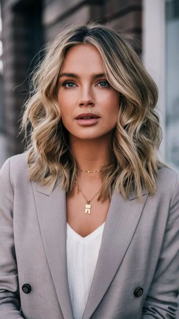 Mühelose blonde Wellen für einen stilvollen Look