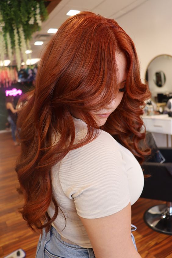 Orangefarbene Locken