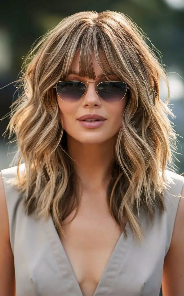 Trendy Tousled Blonde mit dunklen Wurzeln