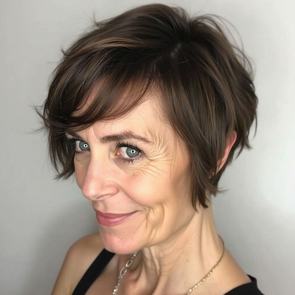 Edgy Pixie Cut mit Wispy Bangs