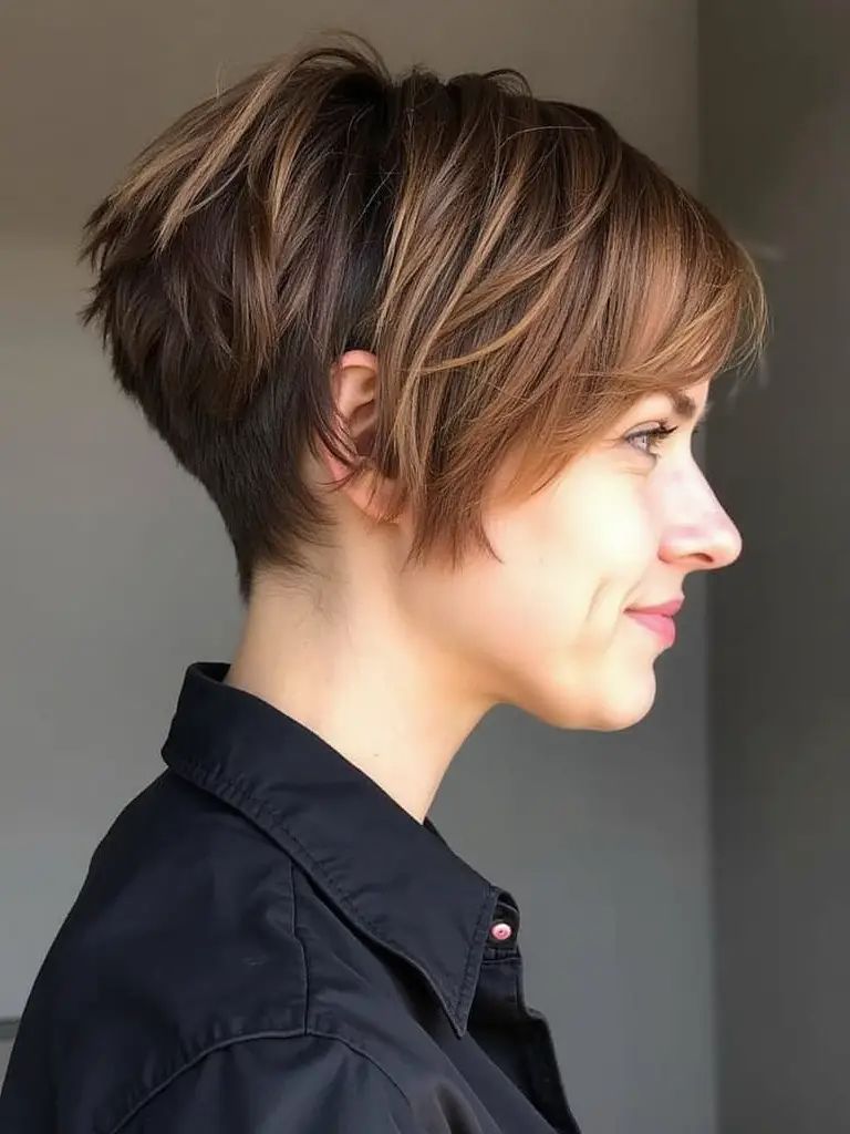 Edgy Pixie Cut mit Wispy Layers