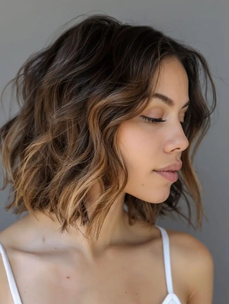 Karamell-Balayage-Bob