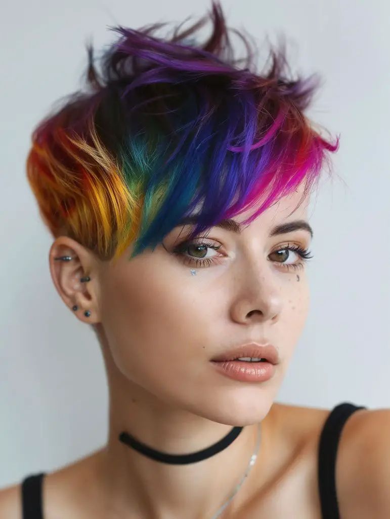 Lebendiger Regenbogen-Pixie