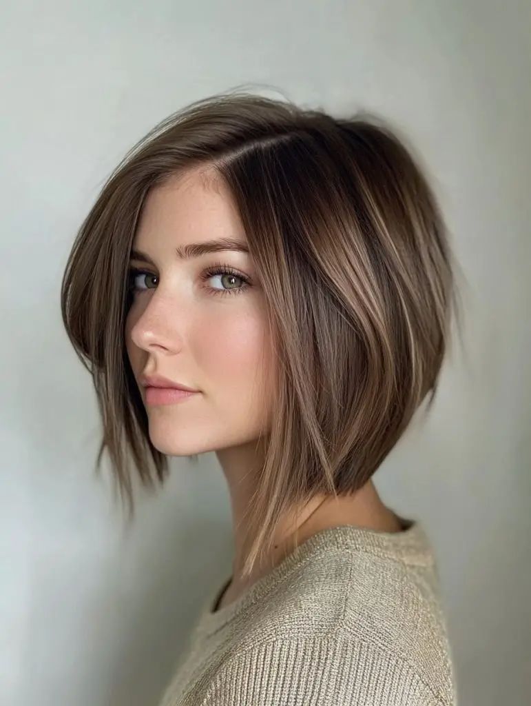 Sanfter brauner Inverted Bob