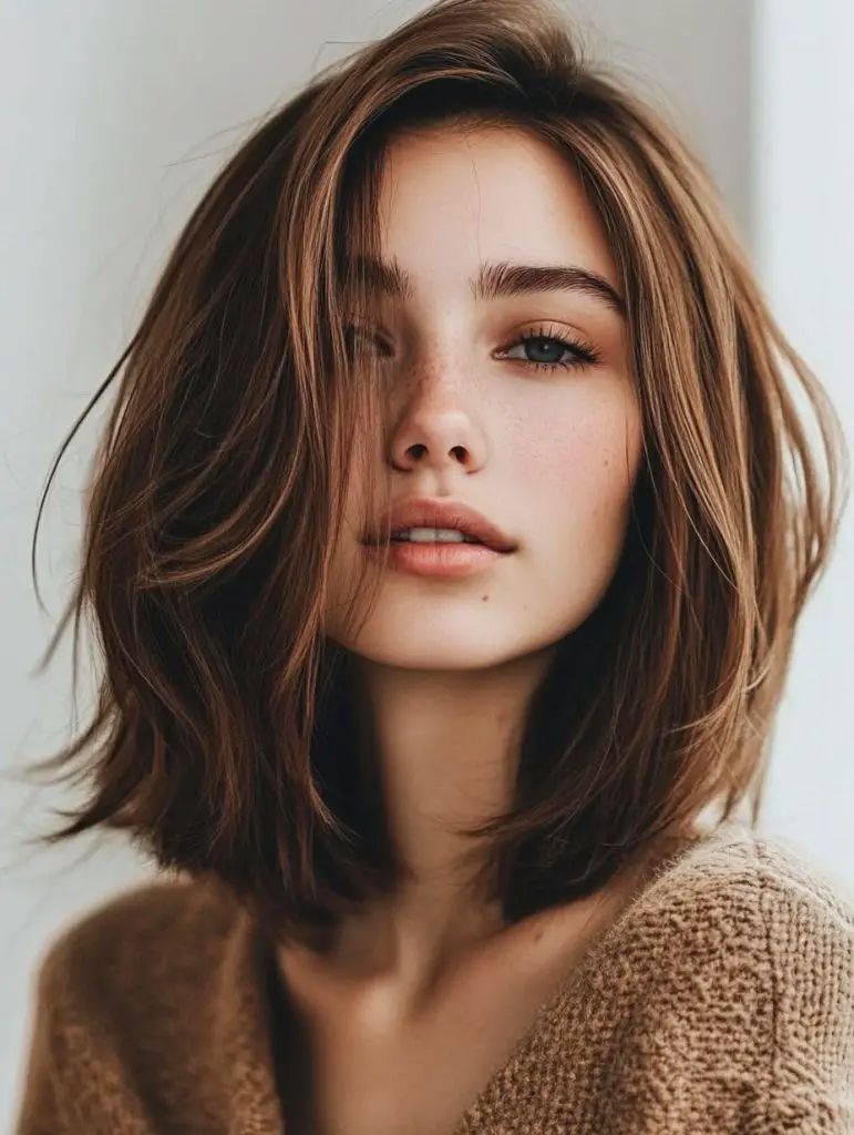 Soft Tousled Inverted Bob