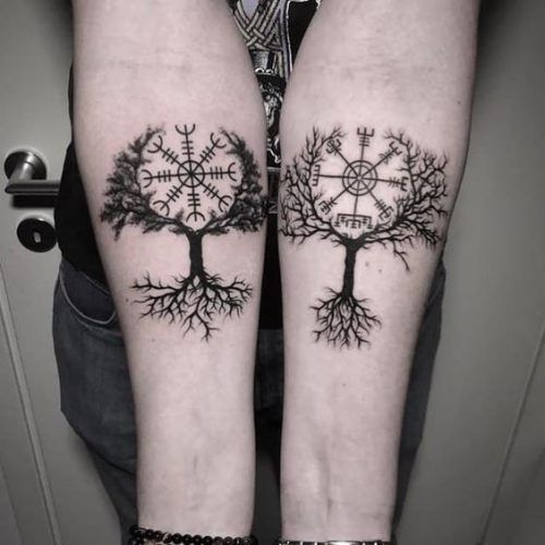 Yggdrasil und Vegvísir Kombi