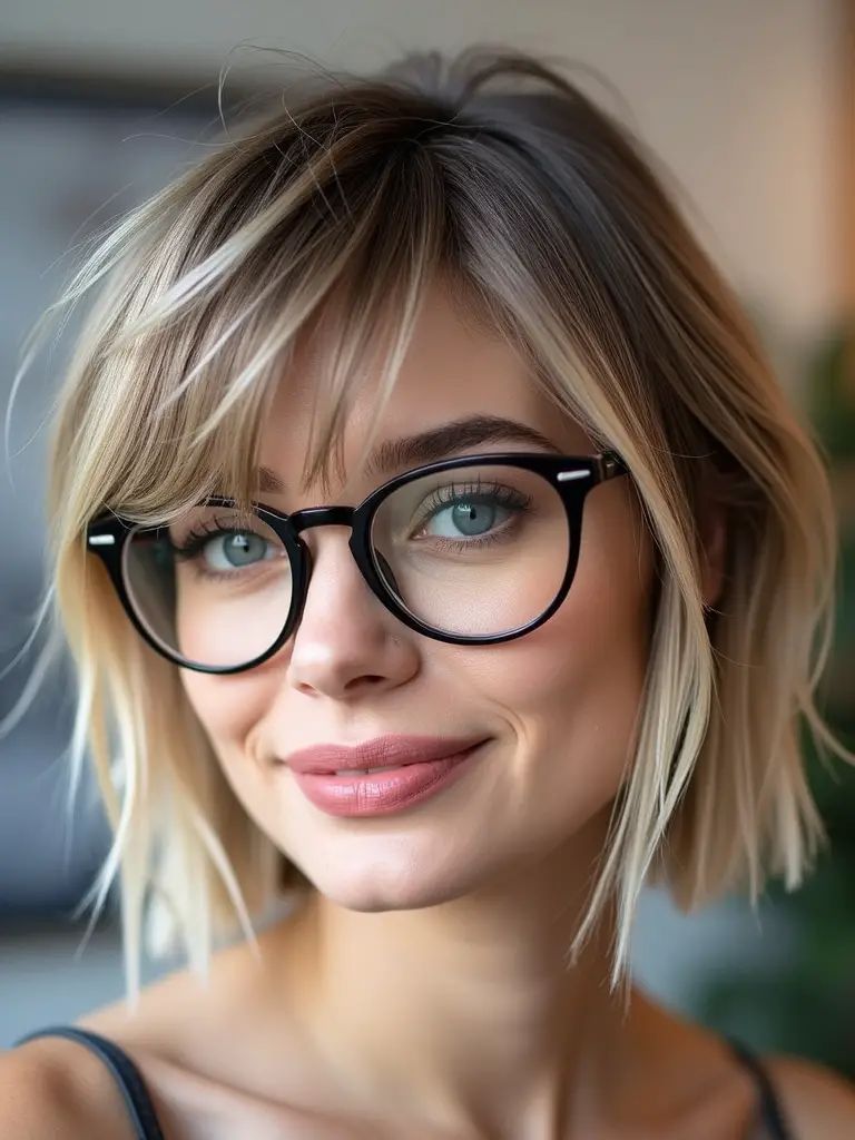 Verspielter Layered Shag mit Fransen für feines Haar